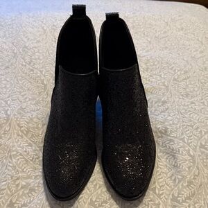 Corkys Black‎ Glitter Ankle Booties Size 8